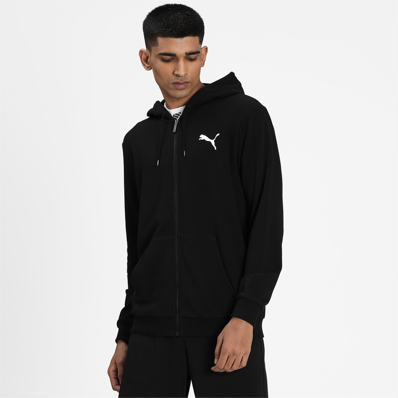 

Men's PUMA Small Logo Full-Zip Hoodie, Black