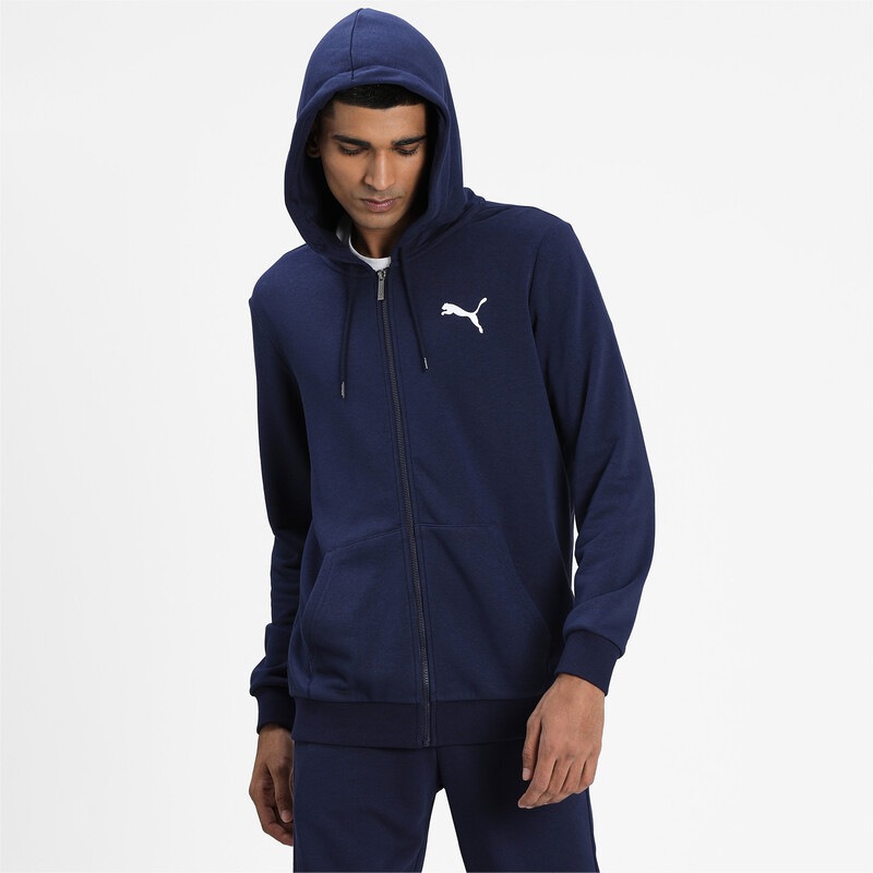 

Men's PUMA Essentials Small Logo Full-Zip Hoodie, Purple
