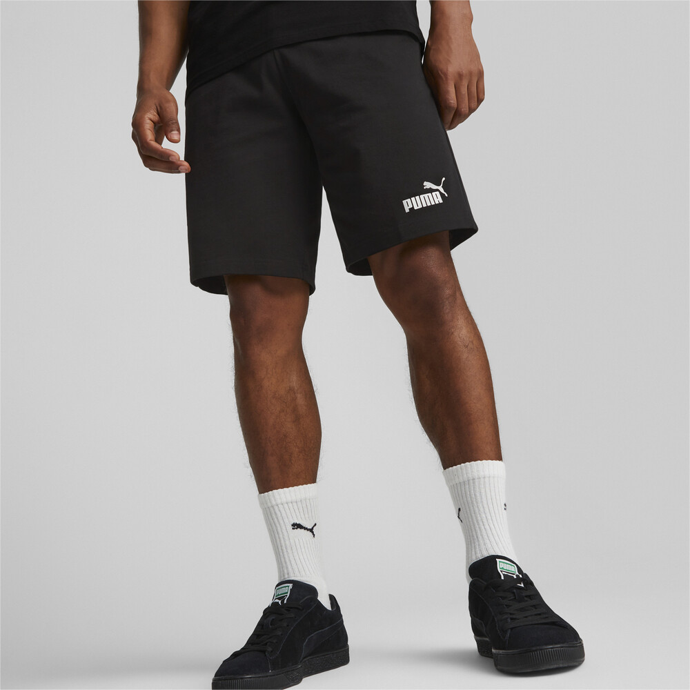 Essentials Jersey Men's Shorts | Black - PUMA