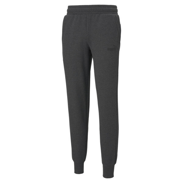 Puma Essentials Logo Men's Sweatpants In Dark Gray Heather