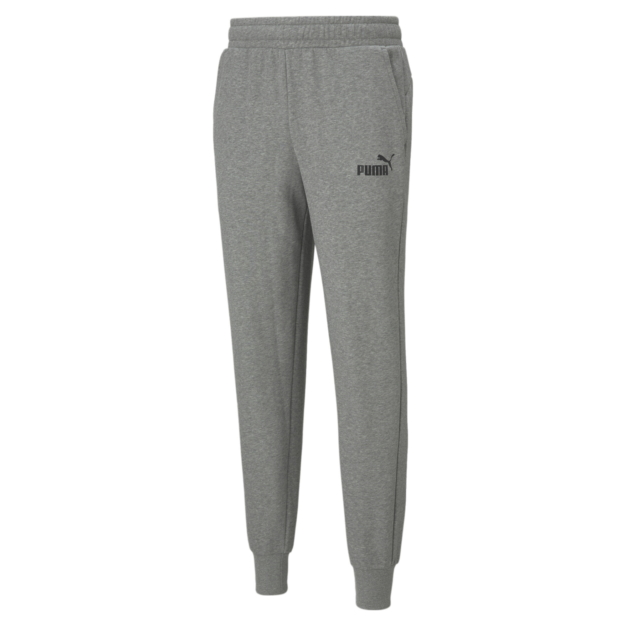 Men's PUMA Essentials Logo Sweatpants Men In Heather, Size Small