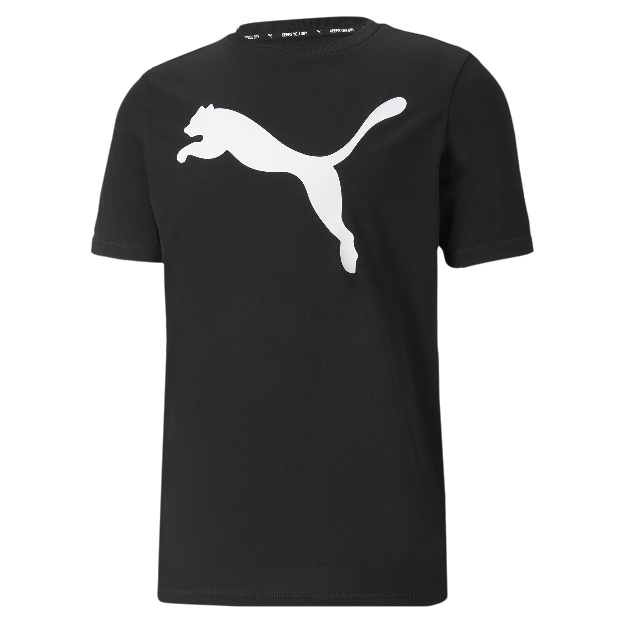 Men's Puma Active Big Logo T-Shirt, Black, Size XL, Clothing