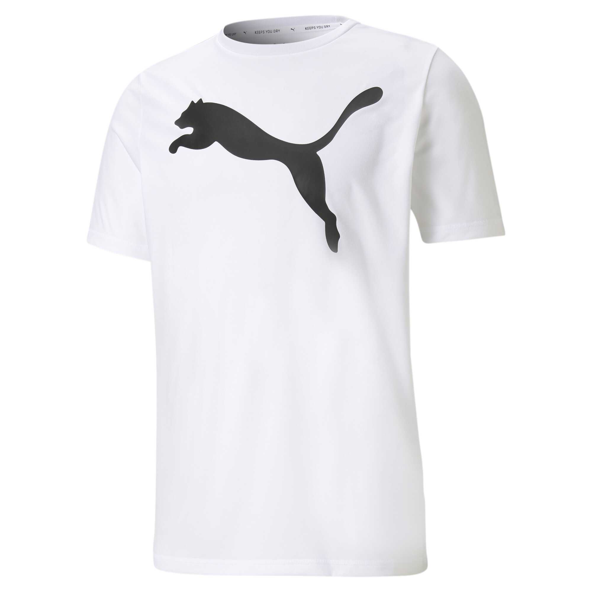 Men's Puma Active Big Logo T-Shirt, White, Size XXL, Clothing