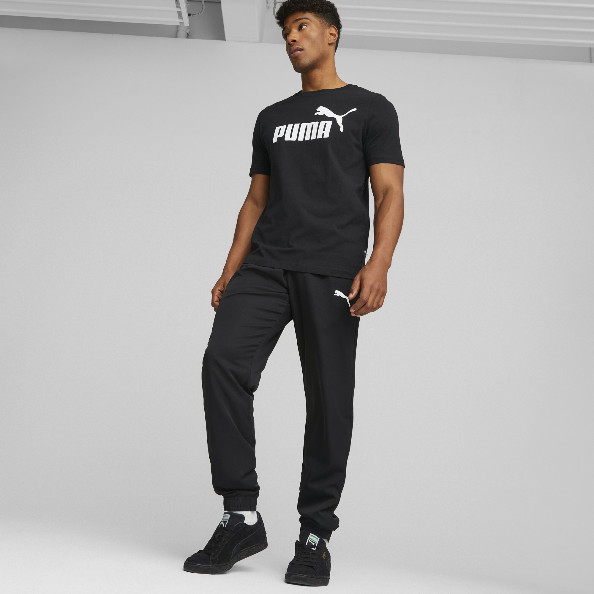 Men's Puma Active Woven Pants, Black, Size XXS, Clothing