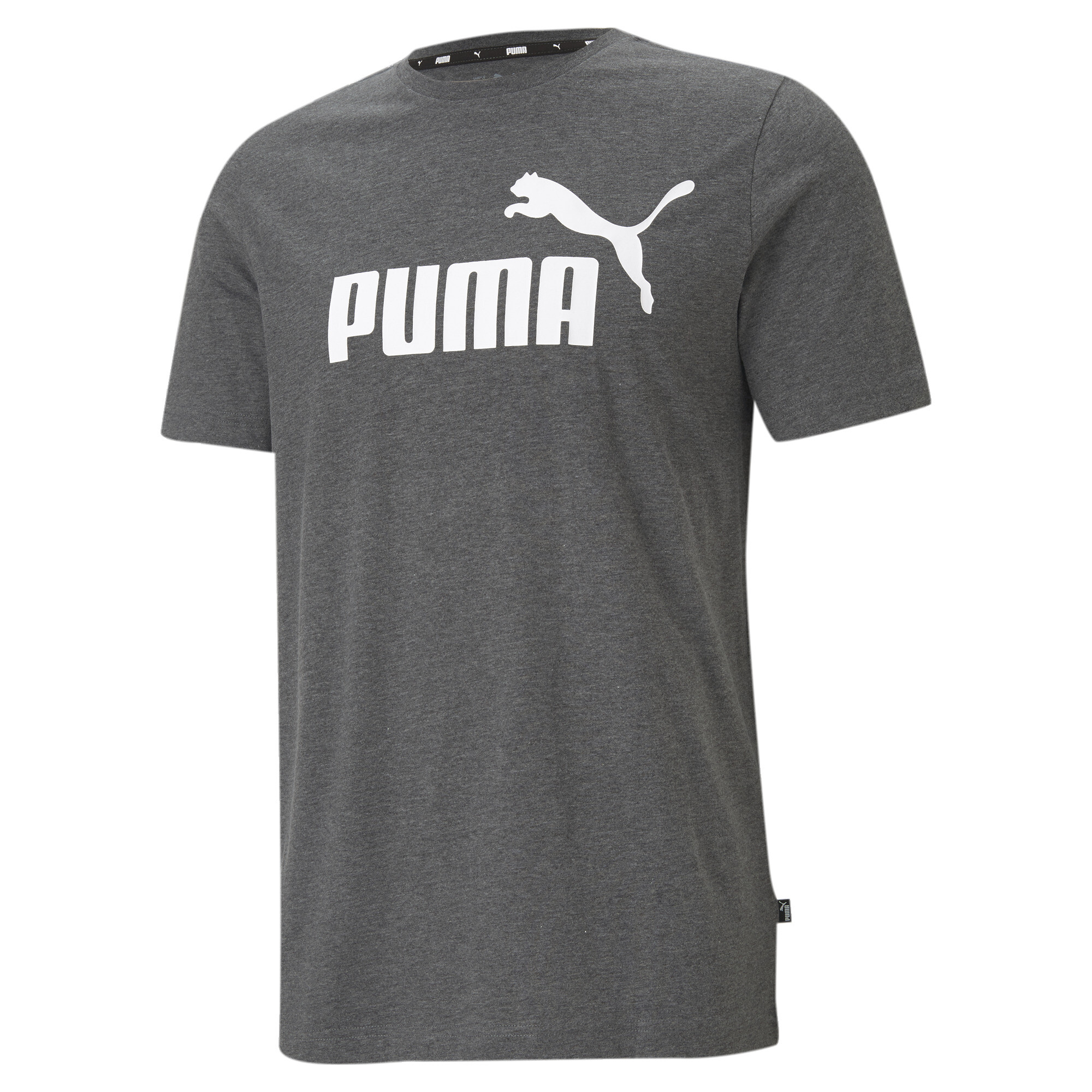 Men's Puma Essentials Heather T-Shirt, Black, Size 4XL, Lifestyle