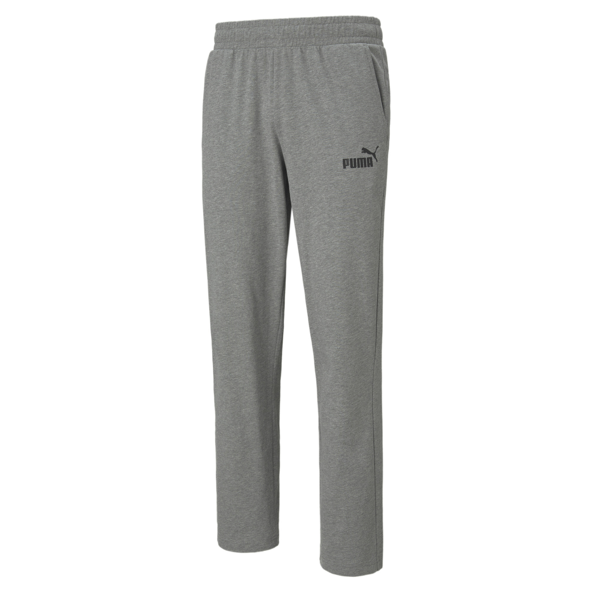 Men's Puma Essentials Jersey Pants, Gray, Size M, Clothing