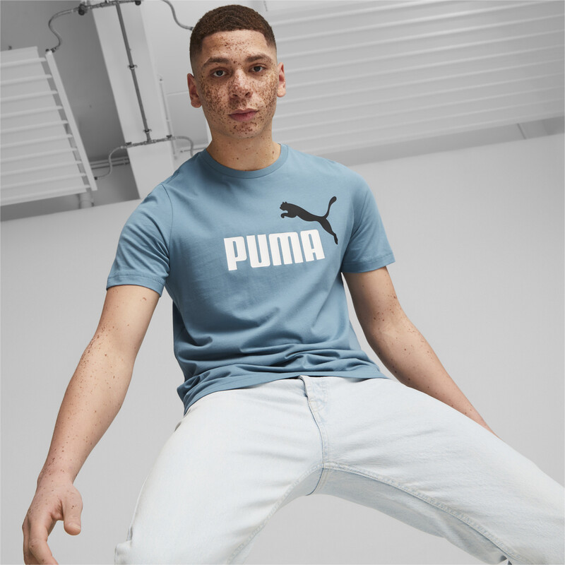 

Men's PUMA Logo T-shirt, Black/blue