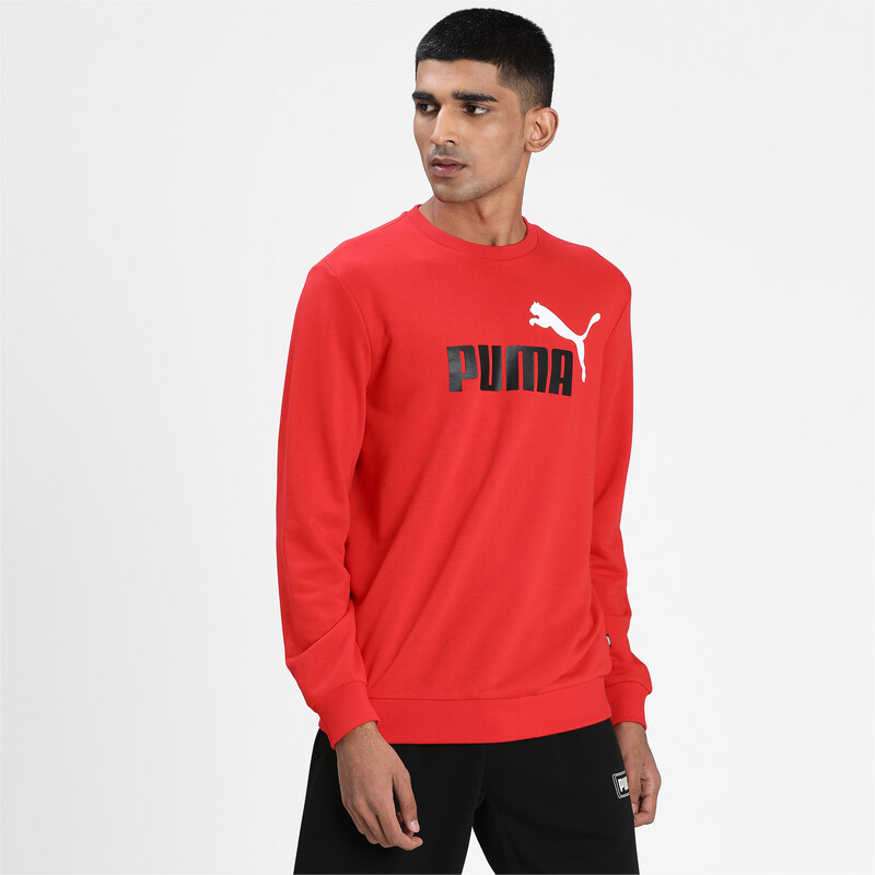 

Men's PUMA Essentials+ Two-Tone Big Logo Crew Sweat Shirt