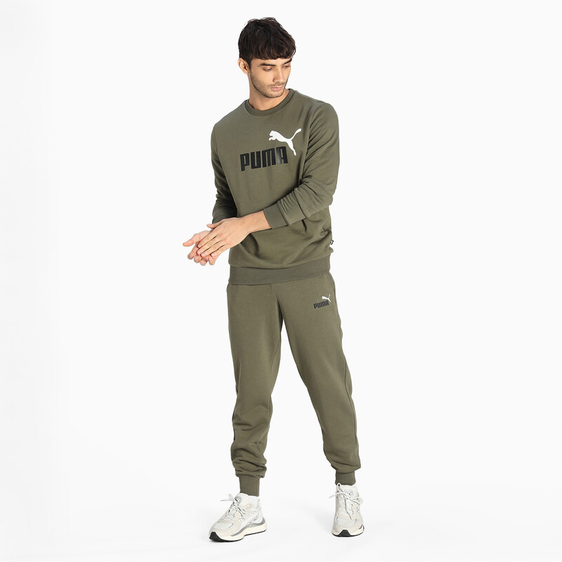 

Men's PUMA Essentials+ Two-Tone Big Logo Crew Sweat Shirt