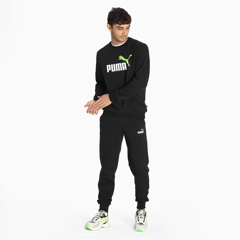 

Men's PUMA Essentials+ Two-Tone Big Logo Crew Sweat Shirt