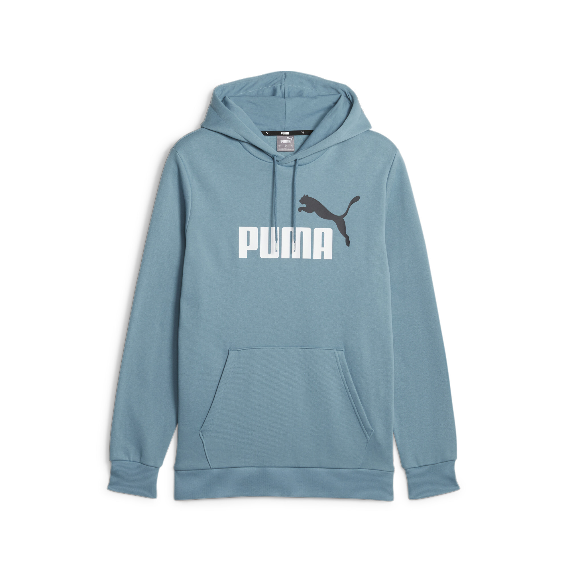 Men's Puma Essentials+ Two-Tone Big Logo's Hoodie, Blue, Size 4XL, Clothing