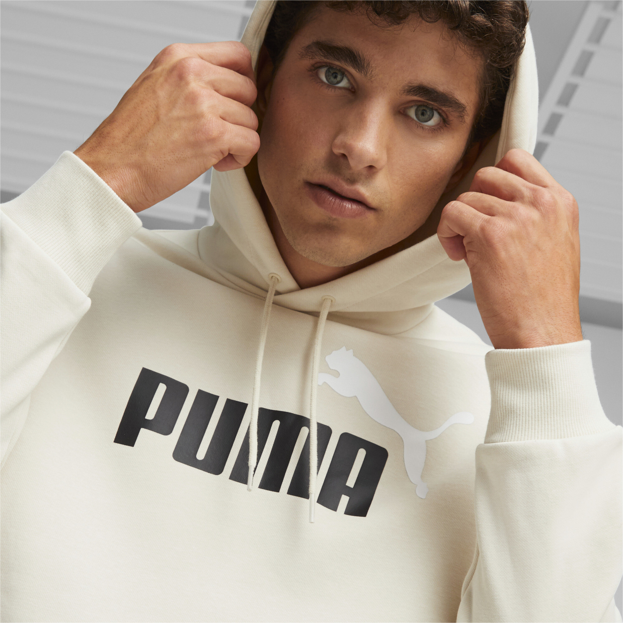 PUMA Men\'s Essentials+ Two-Tone Big Logo Hoodie | eBay