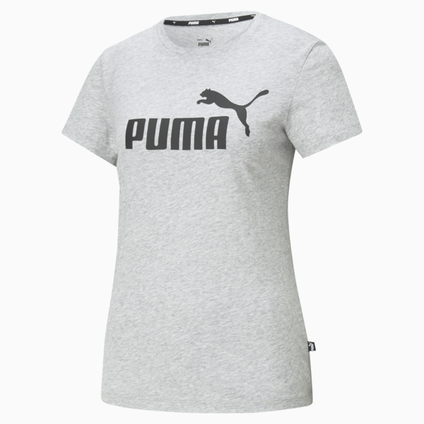 Playera con logotipo para mujer Essentials, Light Gray Heather, large-MEX