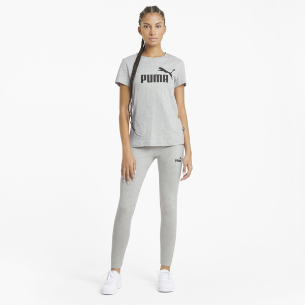 Playera con logotipo para mujer Essentials, Light Gray Heather, large-MEX