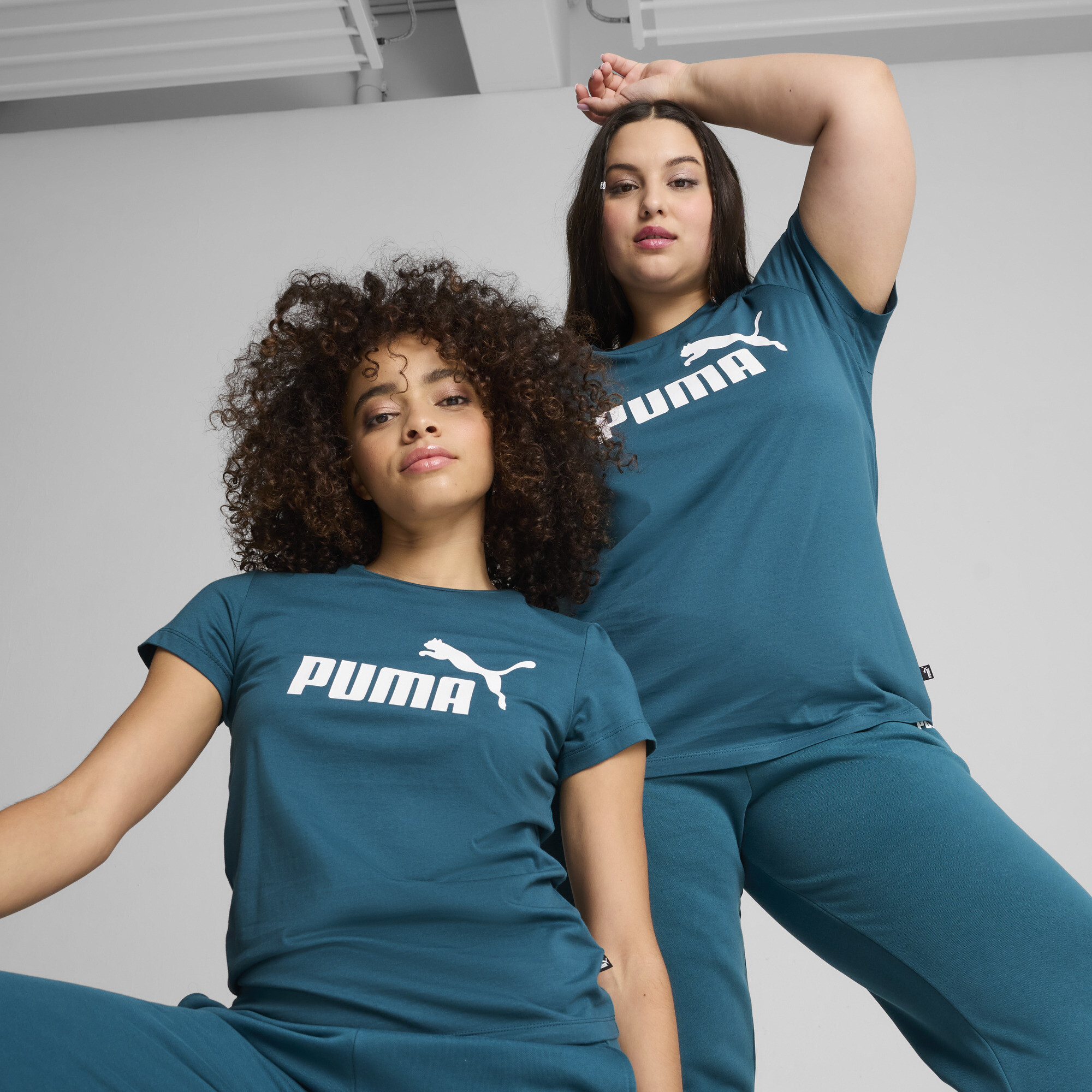 Women's Puma Essentials Logo T-Shirt, Green, Size S, Clothing