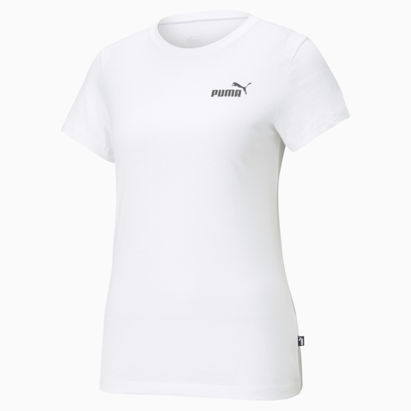 Essentials Small Logo Tee Women, Puma White, large-ZAF