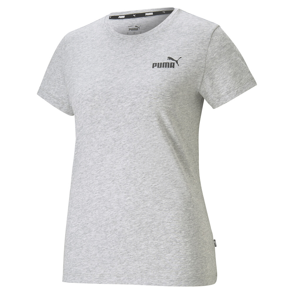 

PUMA - female - Футболка Essentials Small Logo Women’s Tee – Light Gray Heather CAT –, Серый