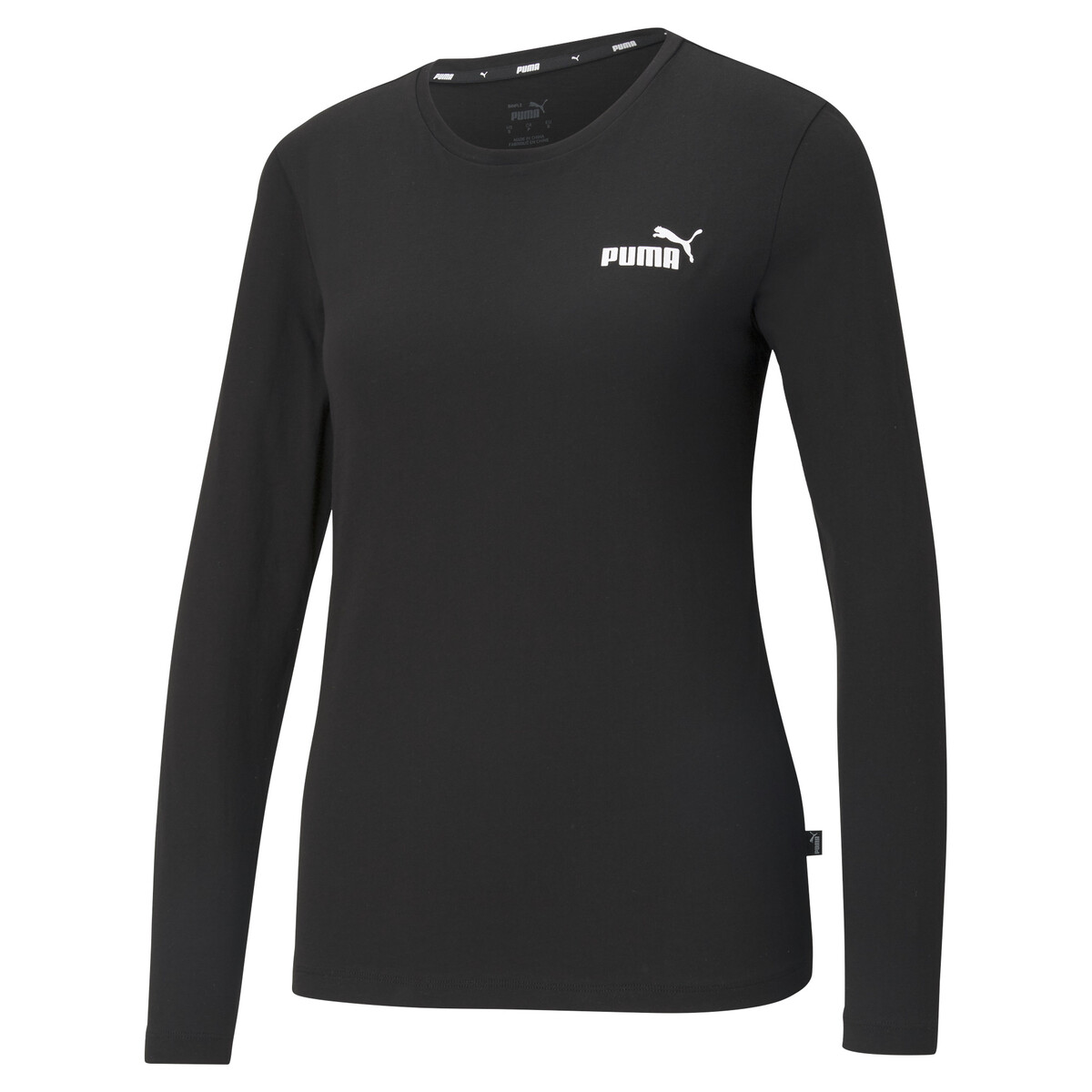 Essentials Long Sleeve Women's T-Shirt in Black by PUMA, XS