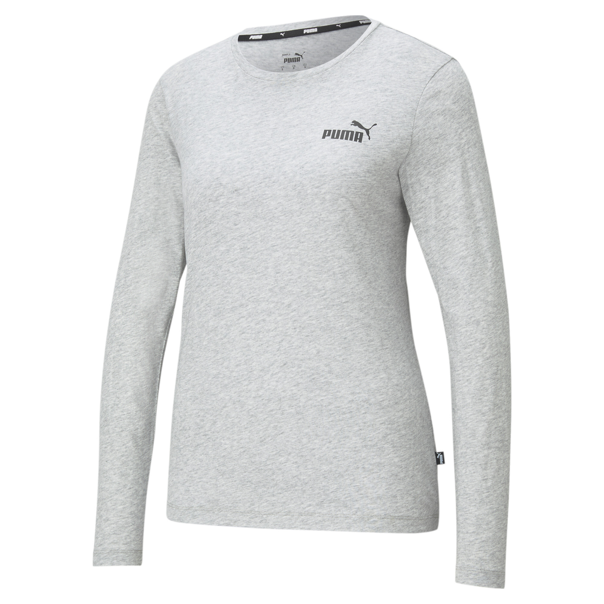 Women's Puma Essentials Long Sleeve's T-Shirt, Gray, Size S, Clothing