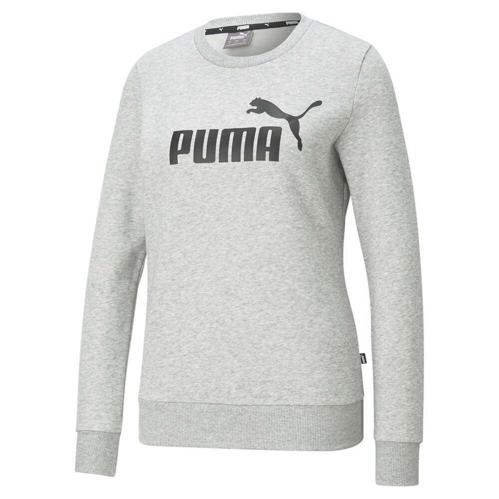 Essentials Logo Crew Neck Women's Sweater | Gray - PUMA