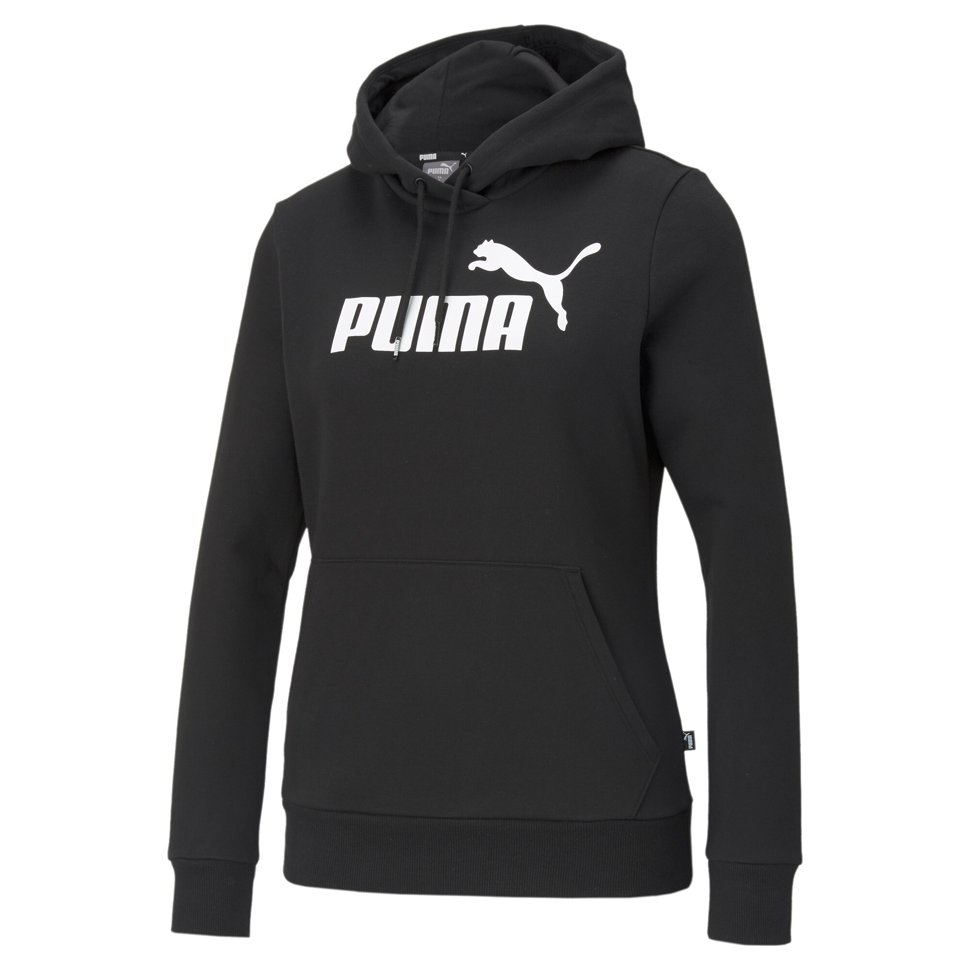 Women's Puma Essentials Logo Hoodie, Black, Size XL, Clothing