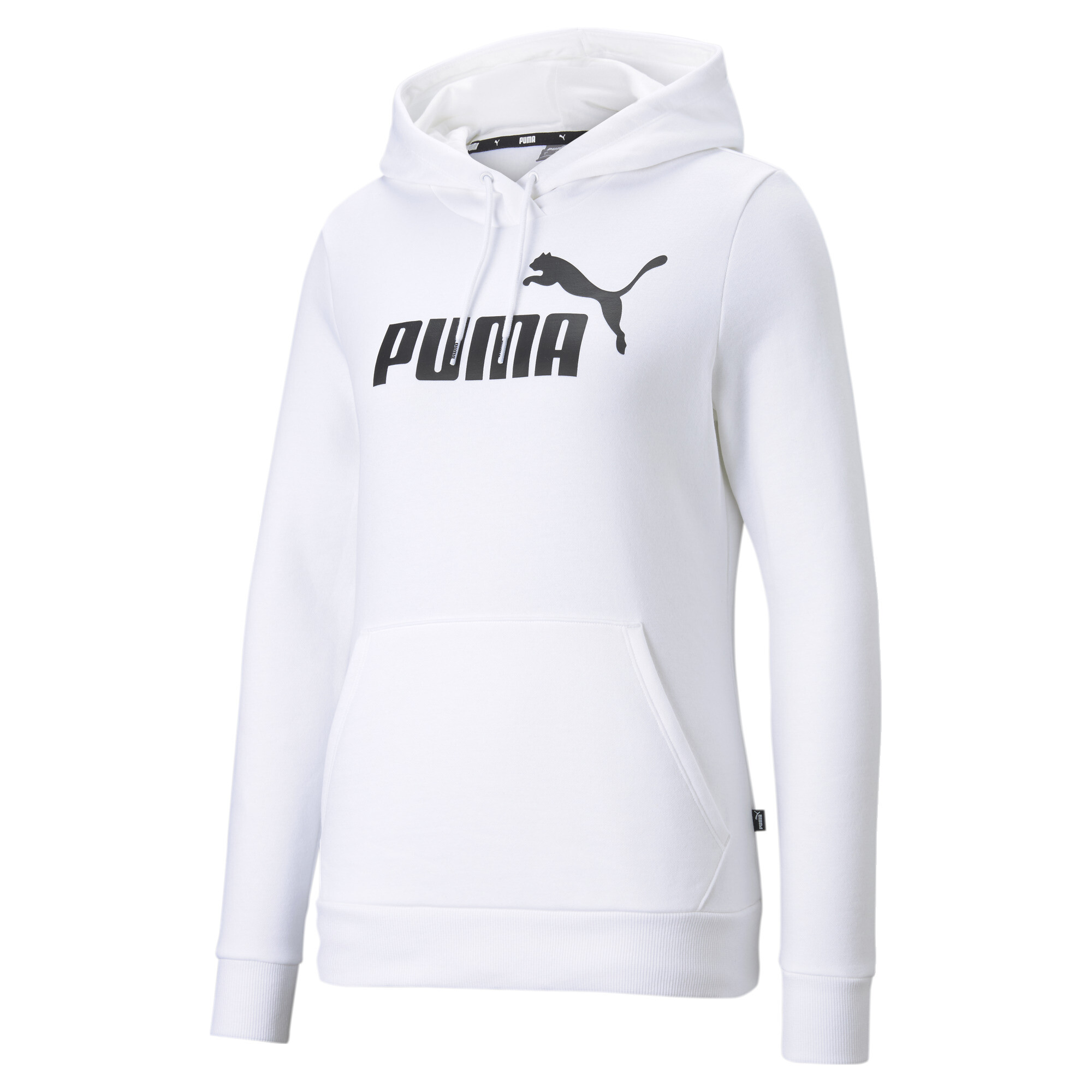 Women's Puma Essentials Logo Hoodie, White, Size M, Clothing