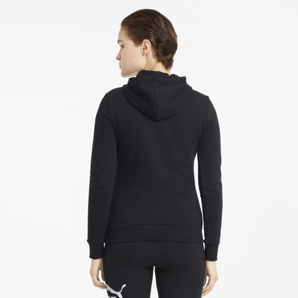 Sudadera con gorra con logotipo para mujer Essentials, Puma Black, large-MEX