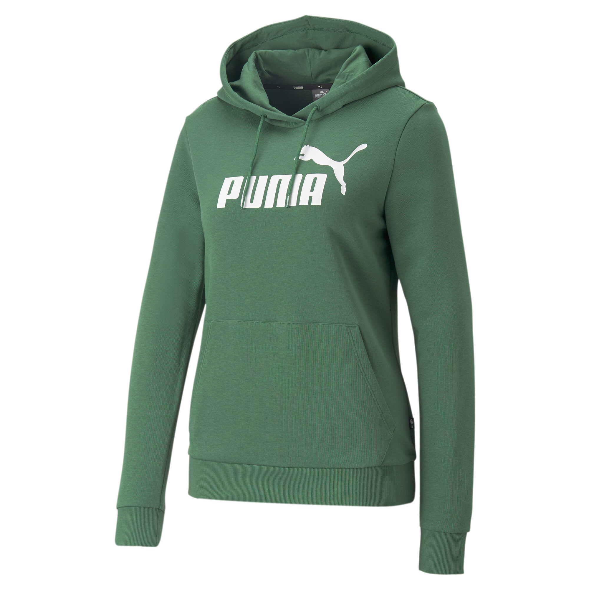 Women's Puma Essentials Big Logo's Hoodie, Green, Size S, Clothing