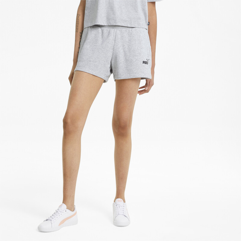 Women s PUMA Essential Knitted Sweat Shorts in Gray size XL