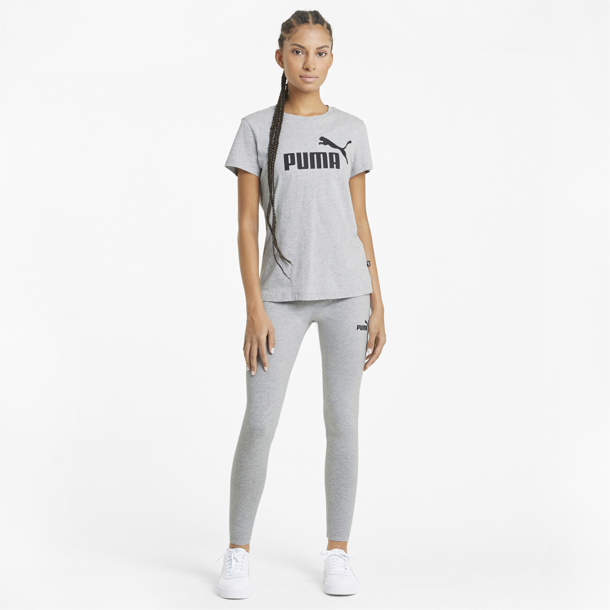 Women's Puma Essentials's Leggings, Gray, Size S, Clothing