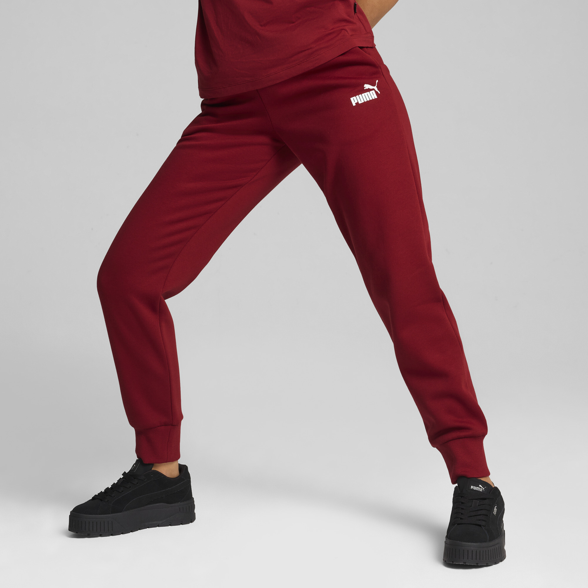 Women's Puma Essentials Sweatpants, Red, Size XS, Women