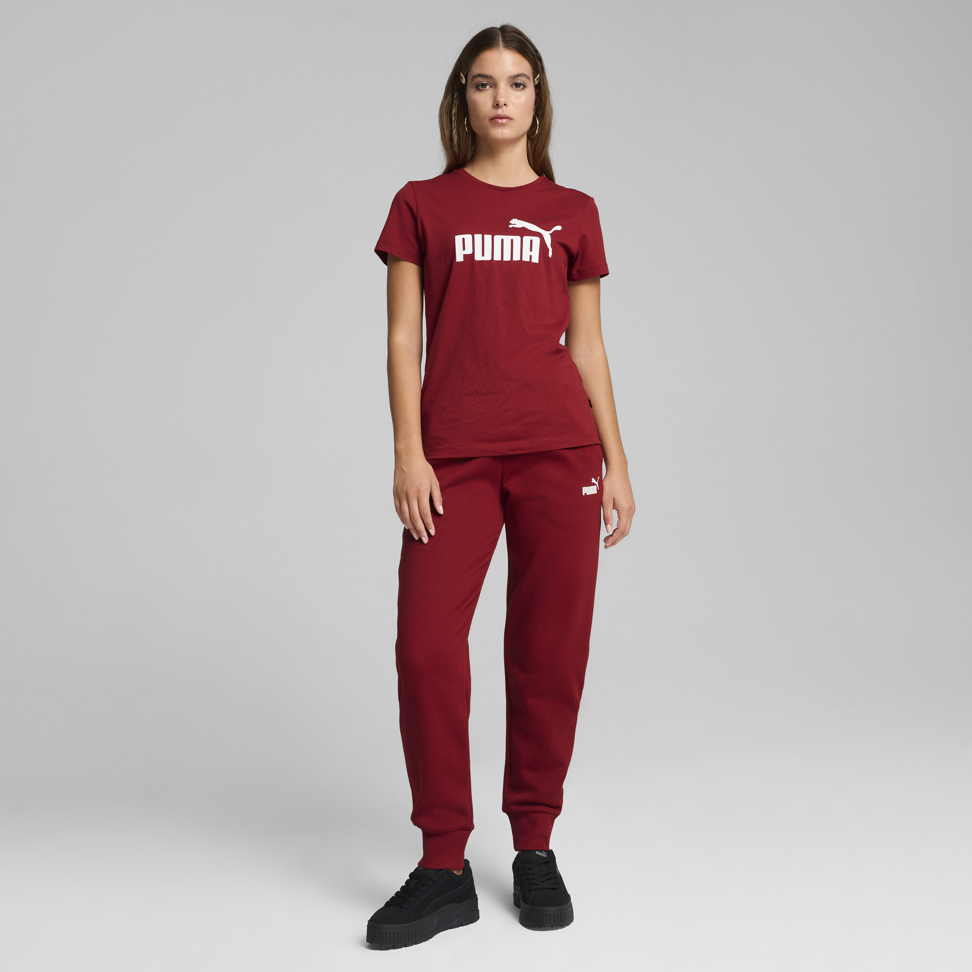 Women's Puma Essentials Sweatpants, Red, Size XS, Women