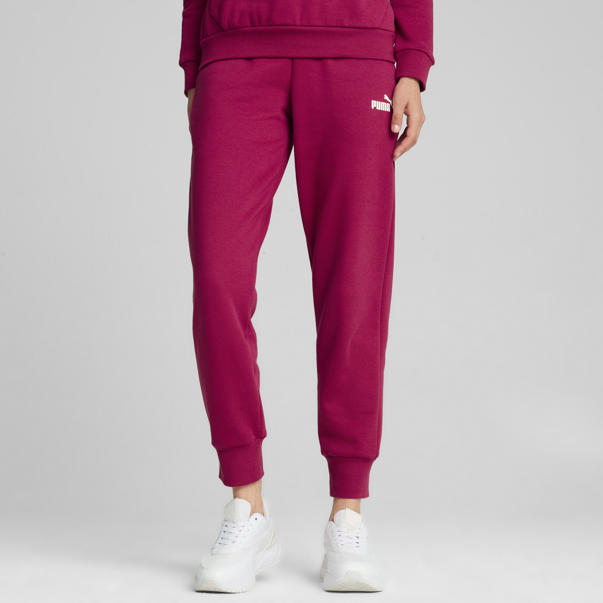 Puma Essentials Jogginghose Damen | Mit Plain | Magenta Gleam | Größe: M