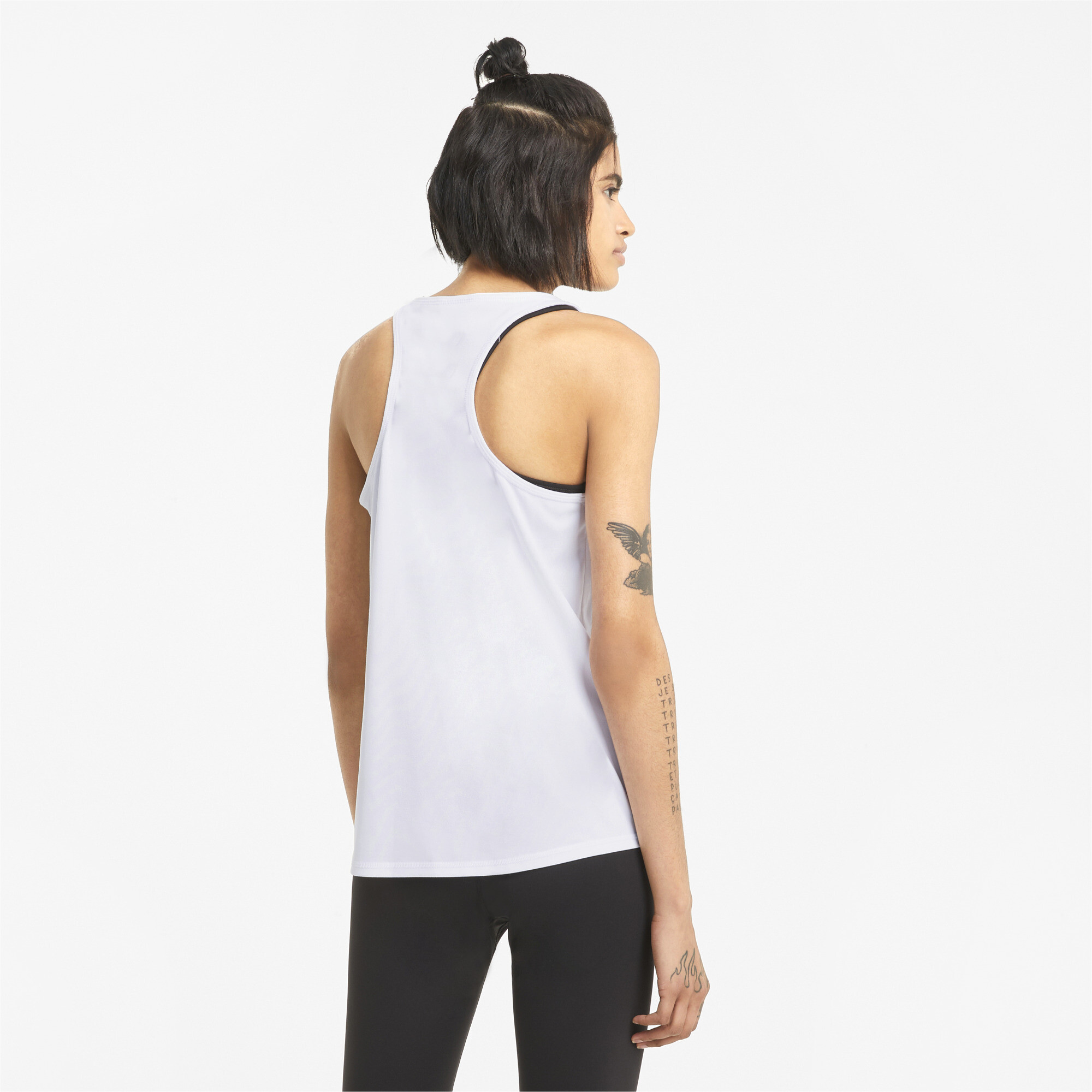 Women's Puma Active Tank Top, White, Size M, Clothing