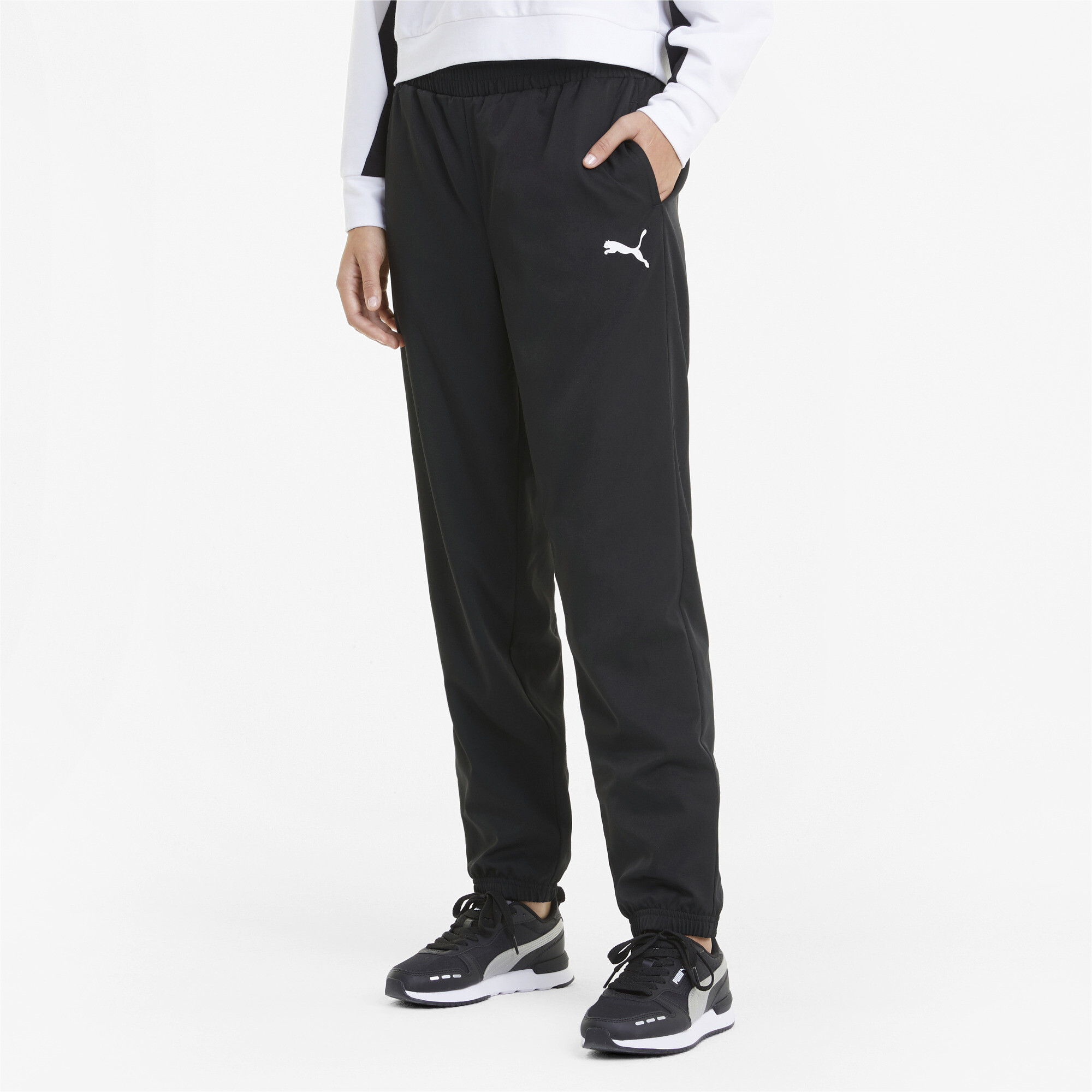 Puma Active Gewebte Hose Damen | Mit Plain | Black | Größe: S