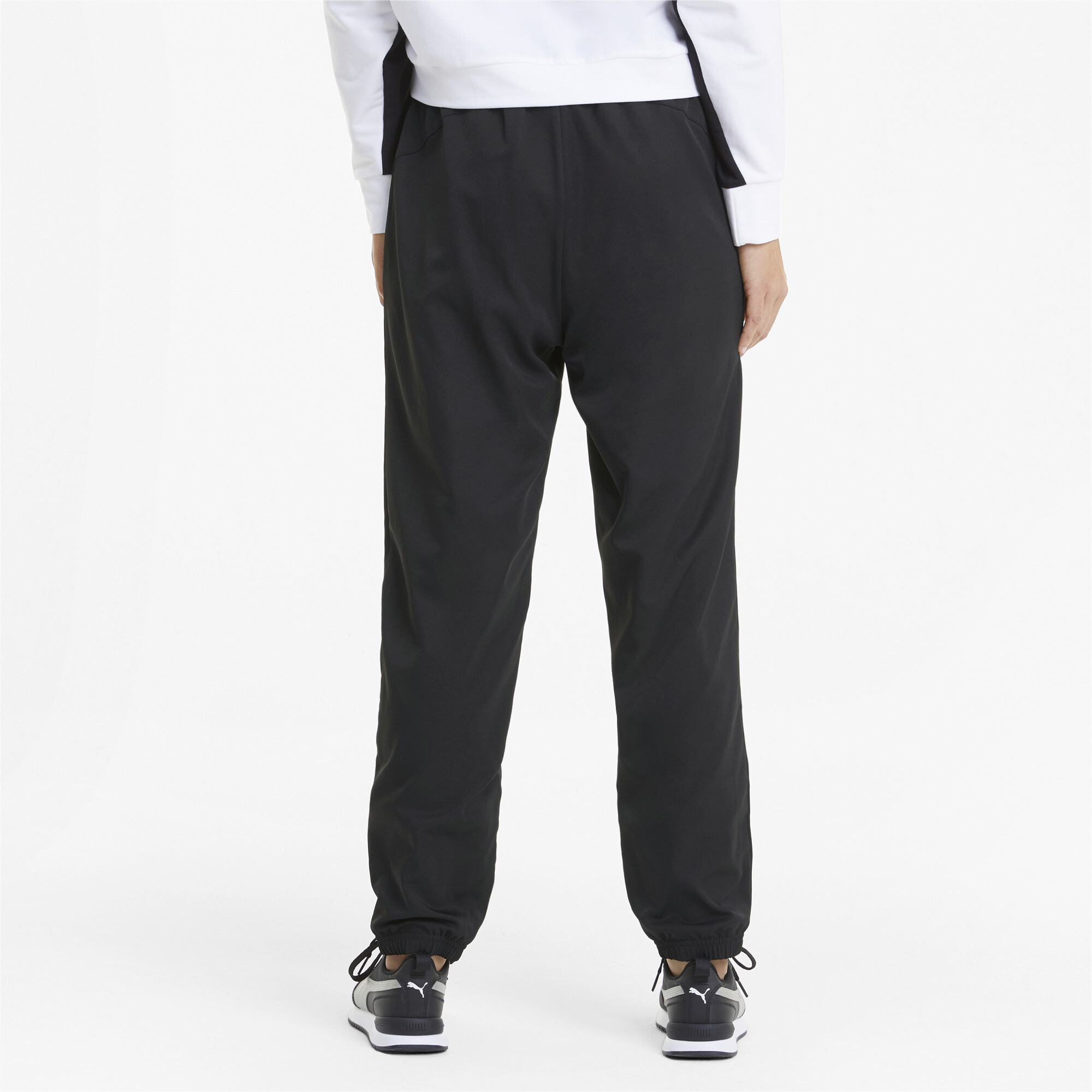 Women's Puma Active Woven Pants, Black, Size L, Clothing