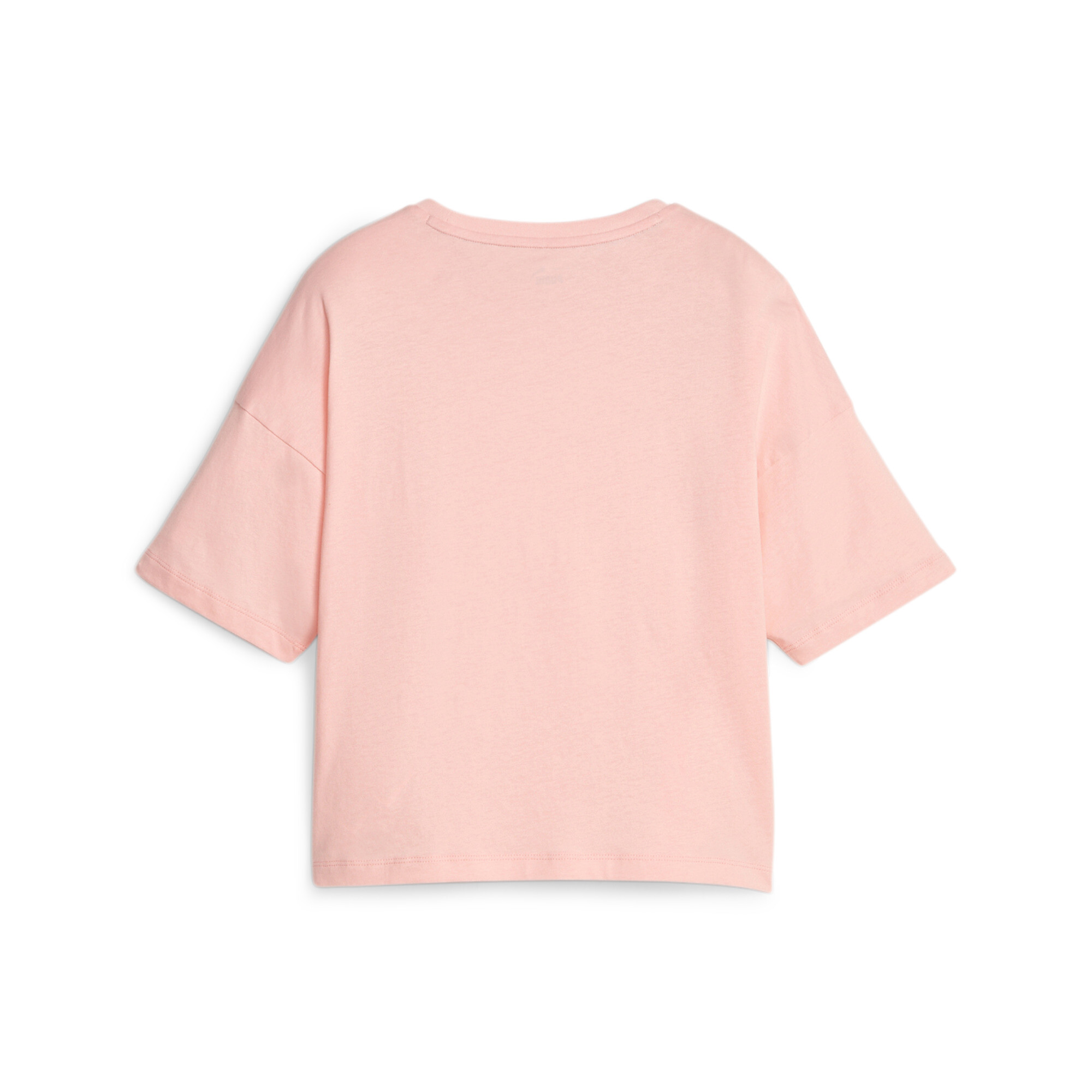 Women's Puma Essentials Logo Cropped T-Shirt, Pink, Size L, Clothing
