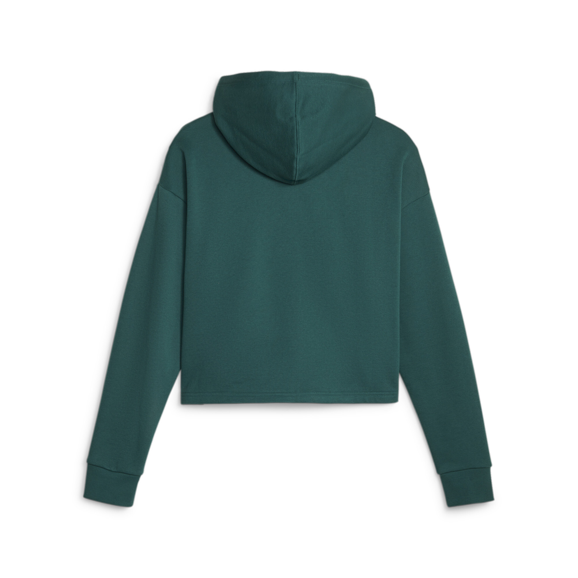 Women's Puma Essentials Cropped Logo's Hoodie, Green, Size XS, Clothing