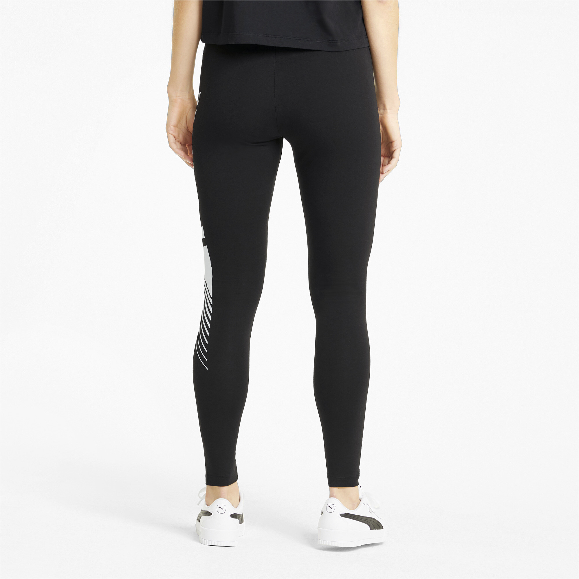 Women's Puma Essentials Graphic's Leggings, Black, Size XXS, Clothing