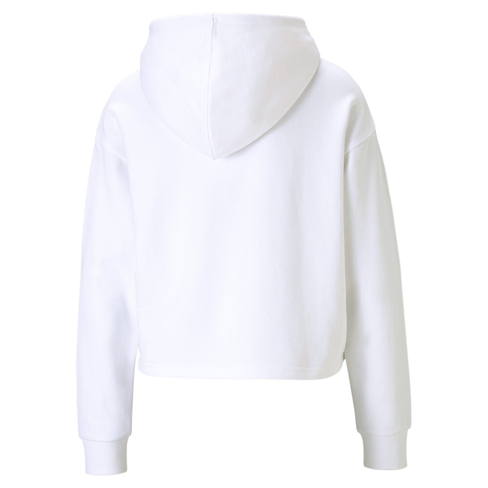 

PUMA - female - Толстовка Essentials+ Cropped Metallic Women' Hoodie – Puma White-Silver –, Белый