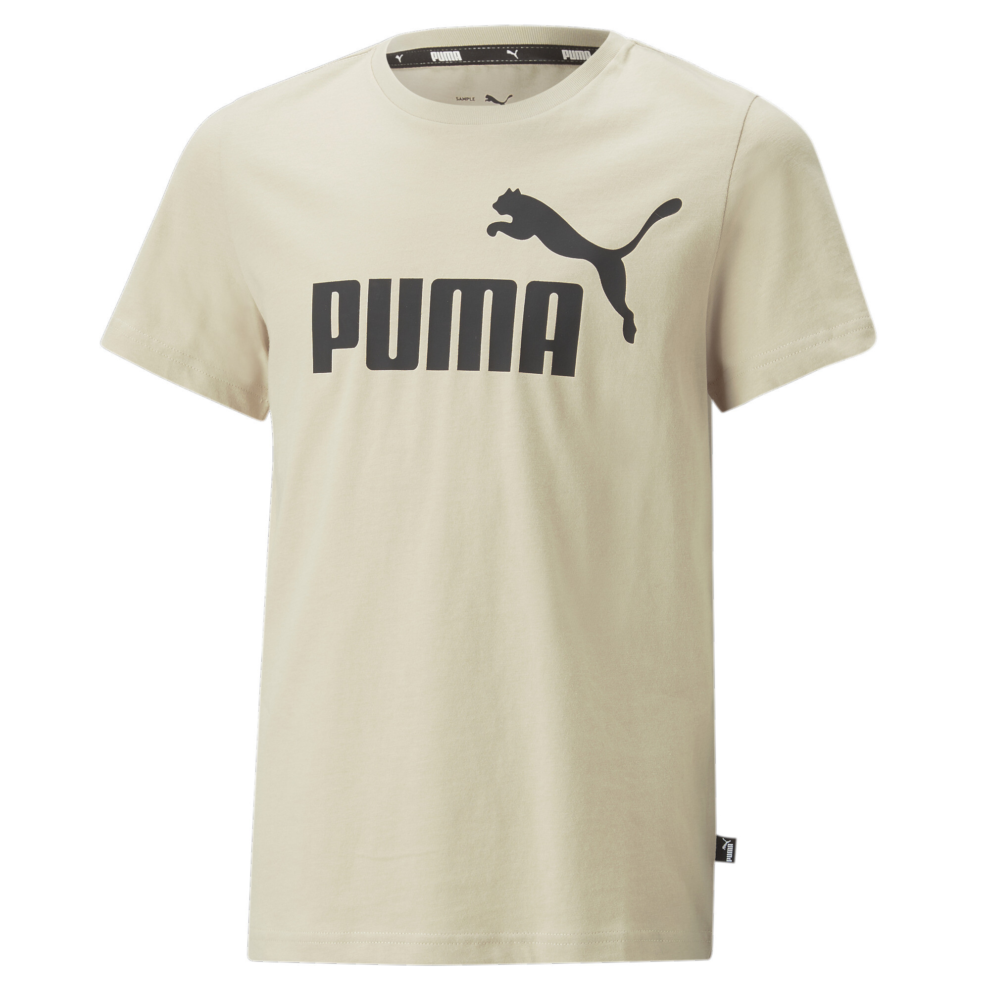 Men's Puma Essentials Logo Tee Youth, Beige, Size 11-12Y, Guide