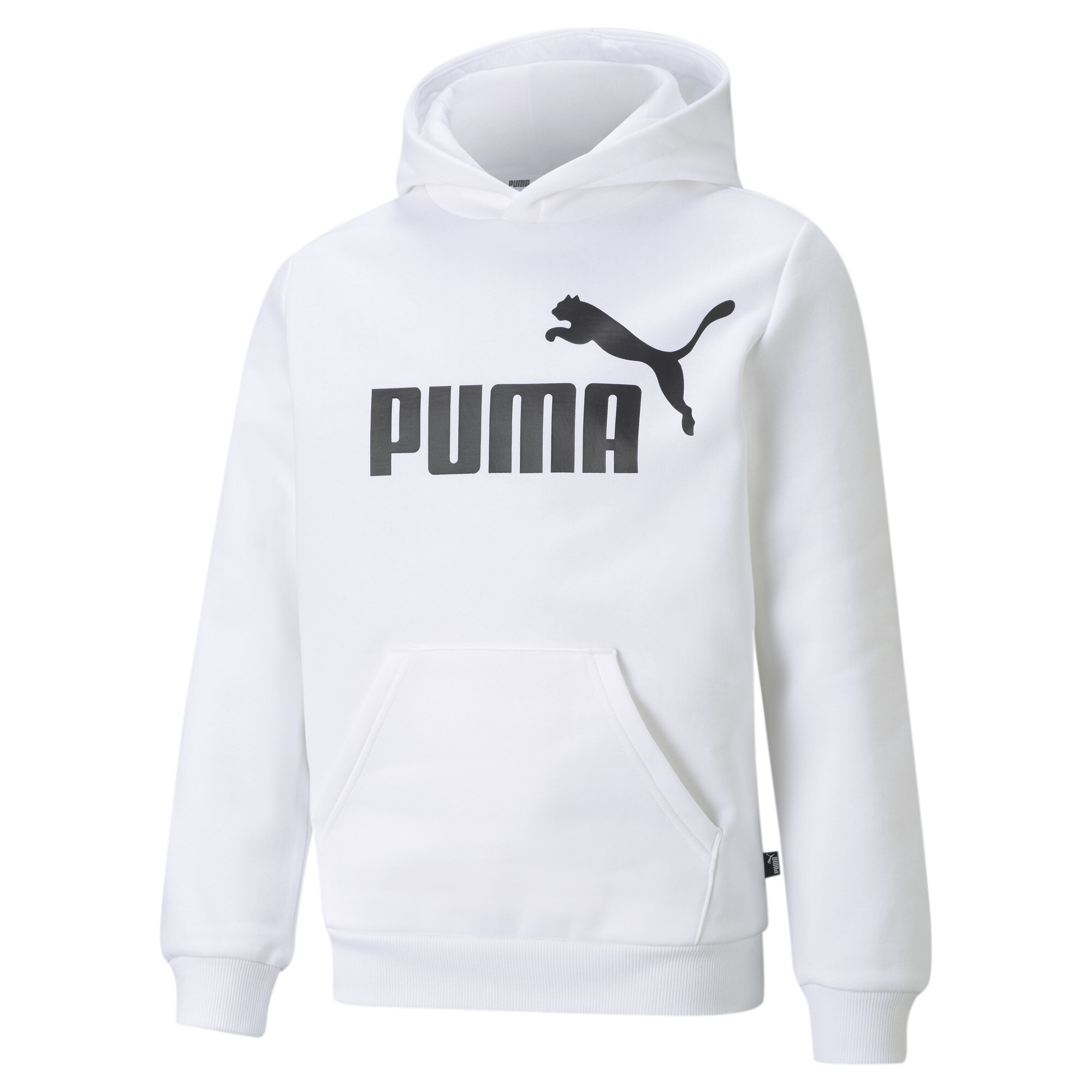 Men's Puma Essentials Big Logo Youth Hoodie, White, Size 2-3Y, Lifestyle