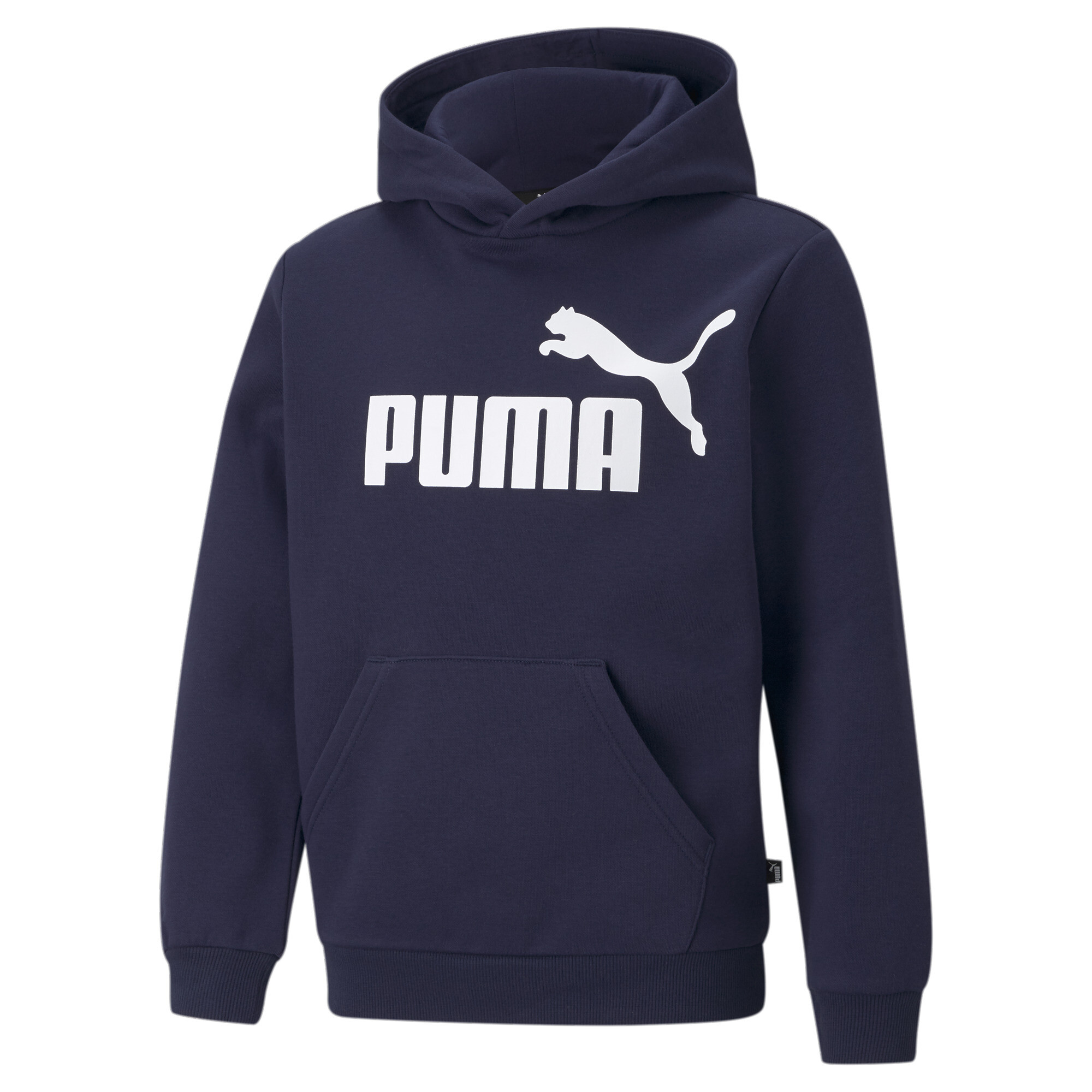 Men's Puma Essentials Big Logo Youth Hoodie, Blue, Size 4-5Y, Clothing