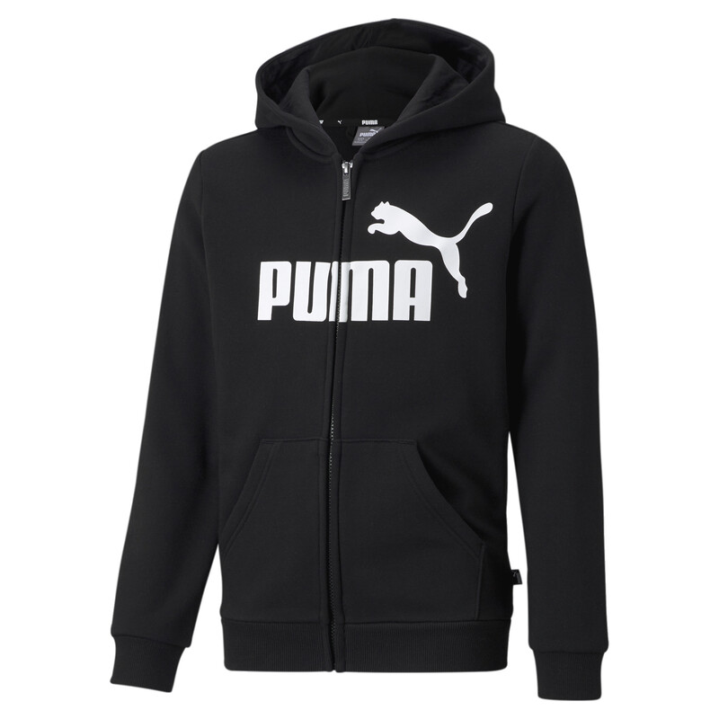 

PUMA Essential Big Logo Full-Zip Youth Hoodie, Black