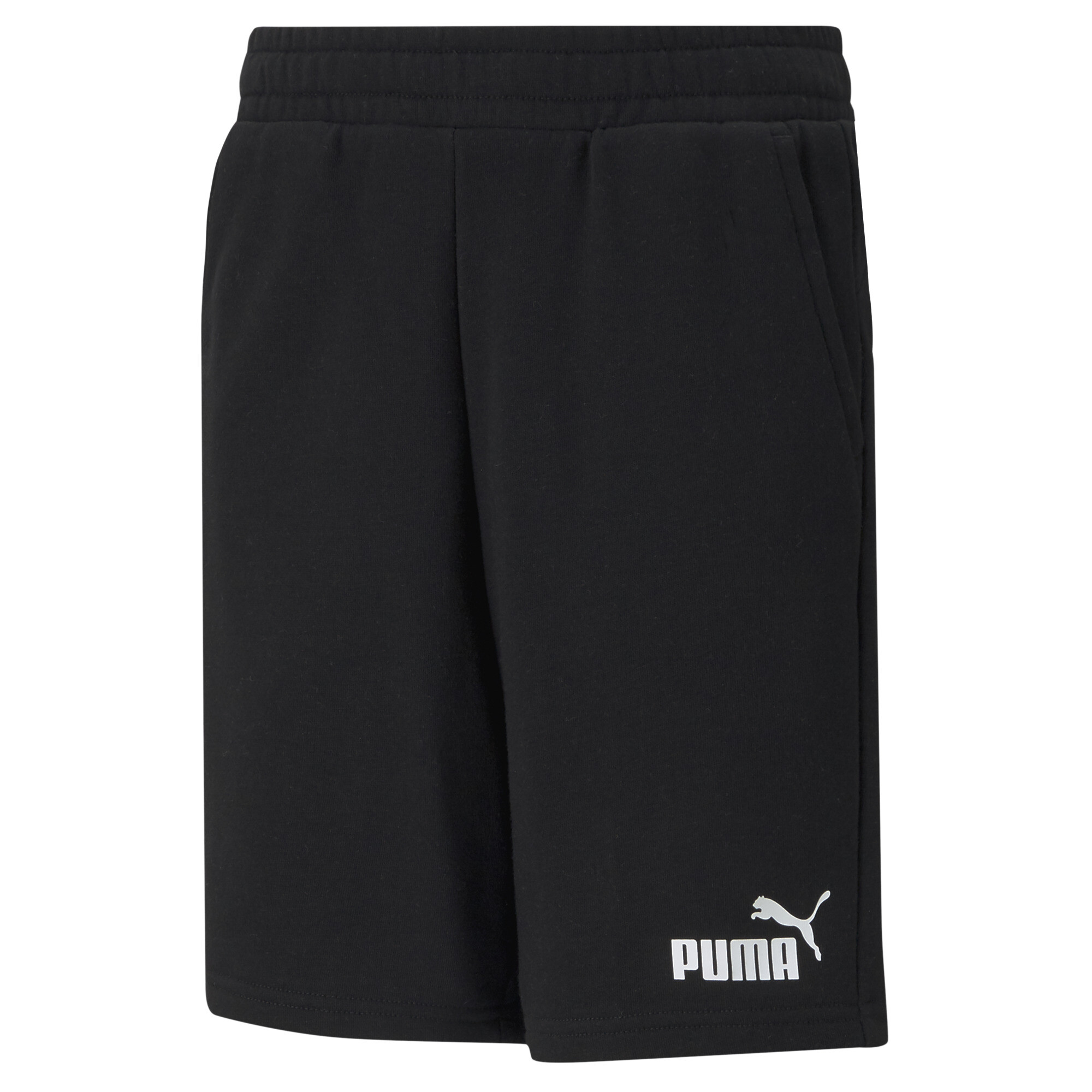 Men's Puma Essentials Sweat Shorts Youth, Black, Size 11-12Y, Clothing