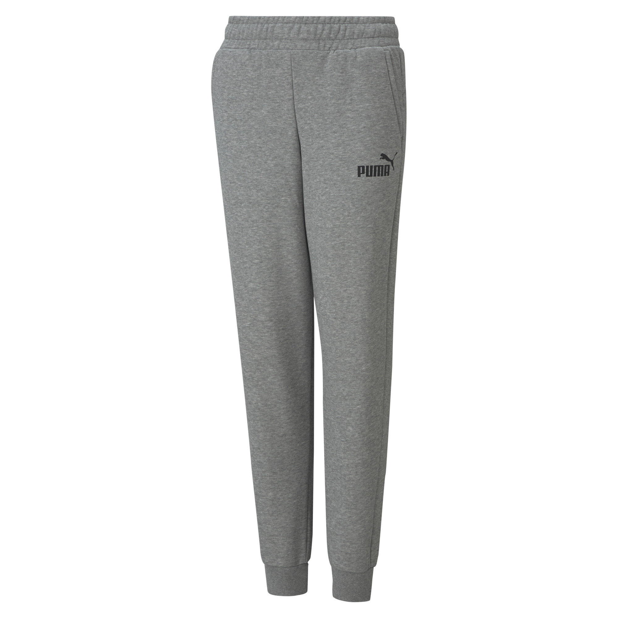 Men's Puma Essentials Logo Pants Youth, Gray, Size 1-2Y, Clothing