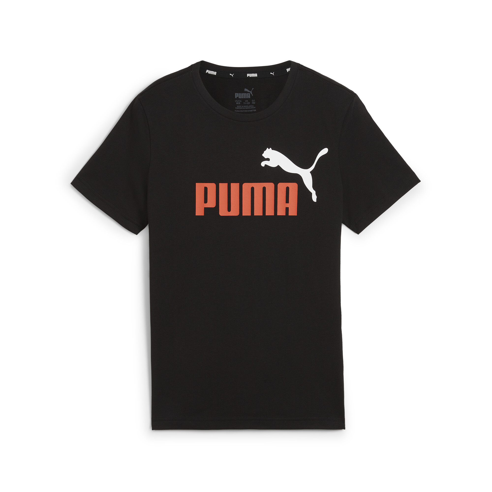 Men's Puma Essentials+ Two-Tone Logo Tee Youth, Red, Size 9-10Y, Shop