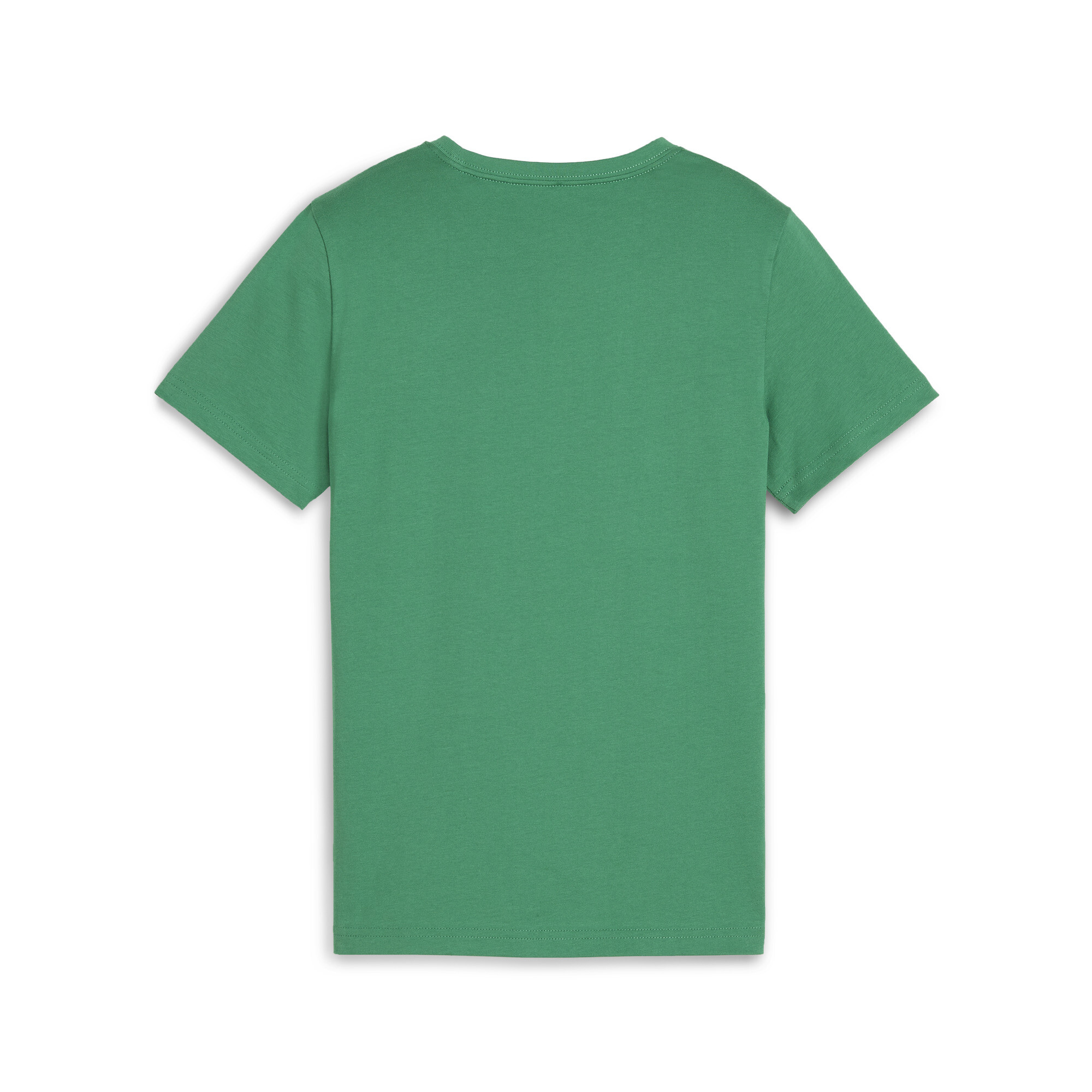 PUMA Essentials+ Two-Tone Logo T-Shirt In Green, Size 9-10 Youth