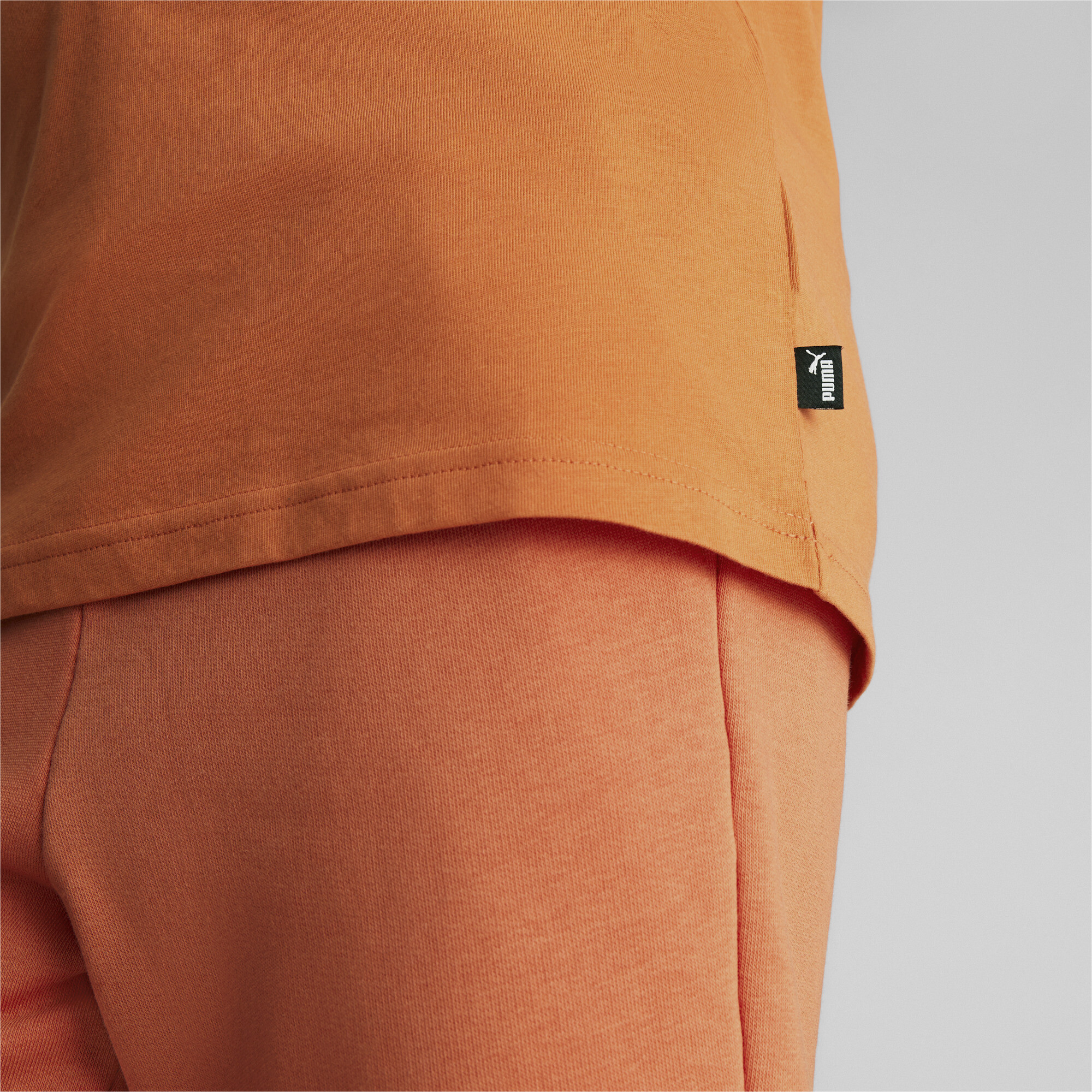 Men's Puma Essentials+ Two-Tone Logo Youth T-Shirt, Orange, Size 9-10Y, Shop
