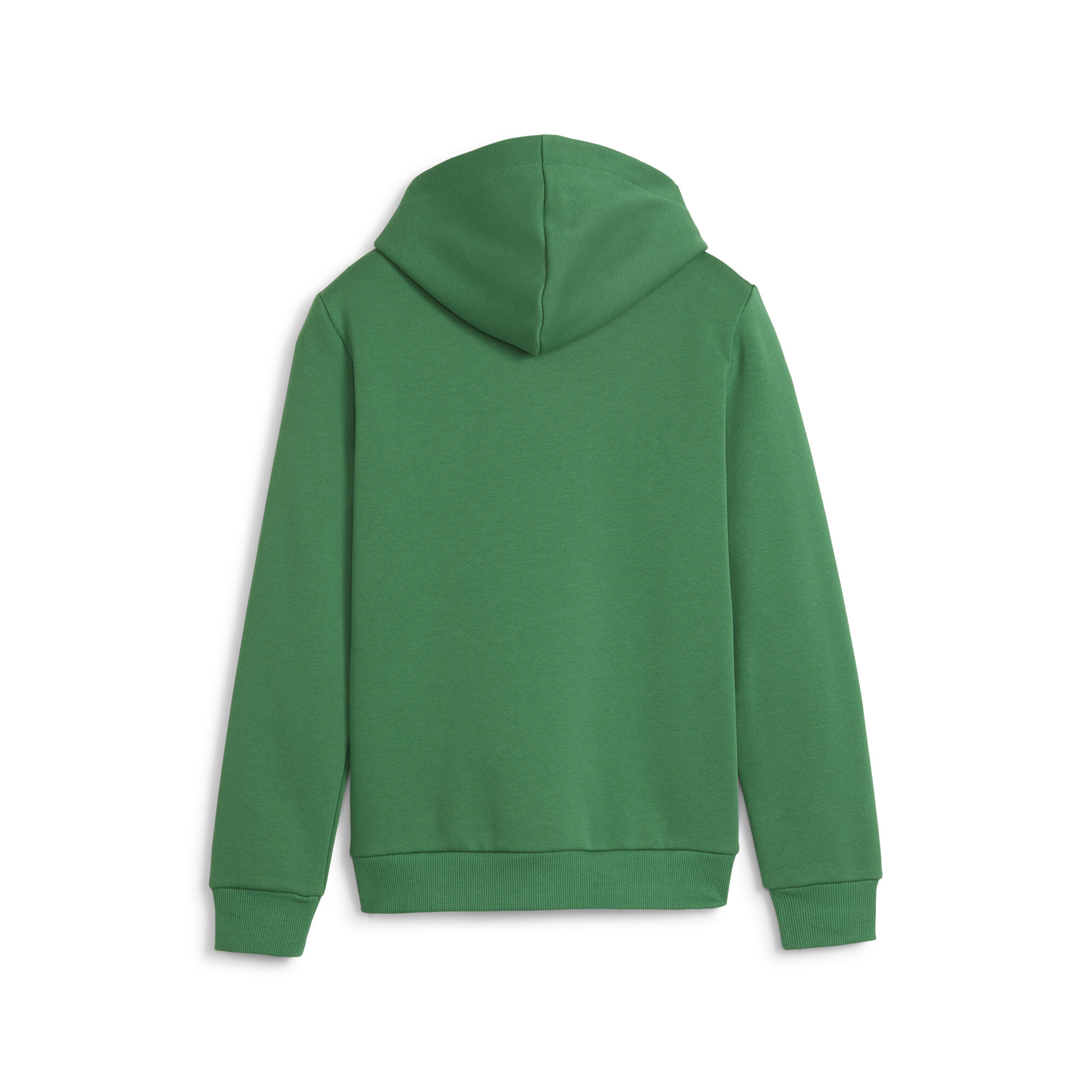 PUMA Essentials+ Two-Tone Big Logo Hoodie In Green, Size 3-4 Youth